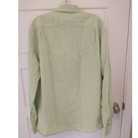 J. Crew Woven Button Down Shirt. Men's XL. Light Green. - Picture 2 of 4